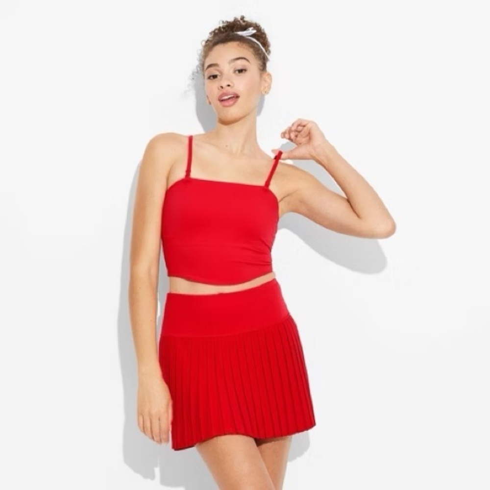 Women's Red Game Day Removable Strap Tube Top - JoyLab™ XXL